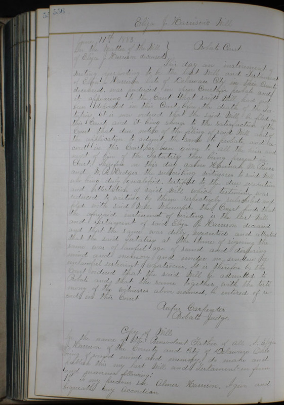 Delaware County Ohio Will Records Vol. 6 1876-1883 (p. 609)