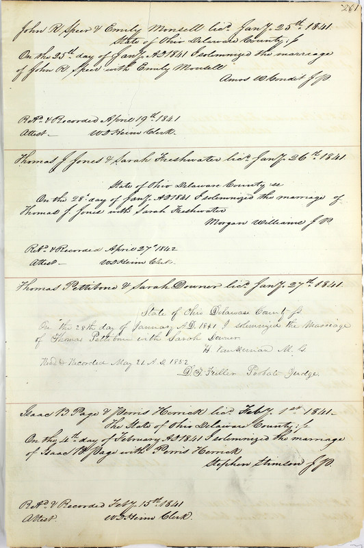 Marriage Records Vol.1 1835-1845 (p. 265)