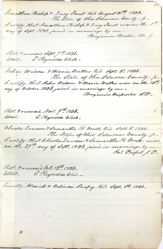 Marriage Records Vol.1 1835-1845 (p. 59)