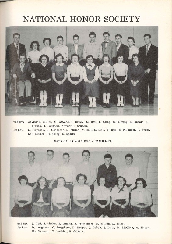 Big Walnut High School Yearbook. 1955: The Flame (p. 33)