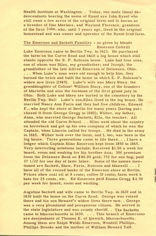 Berlin Township Program of the Delaware County Historical Society (p. 8)