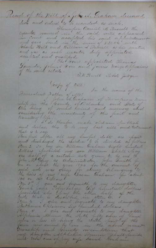 Delaware County Ohio Will Records Vol. 4 1859-1869 (p. 355)