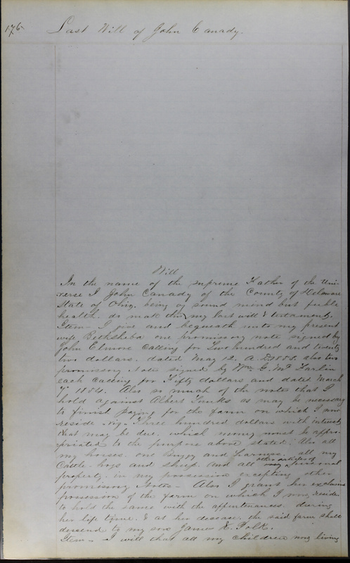 Delaware County Ohio Will Records Vol. 3 1850-1859 (p. 228)