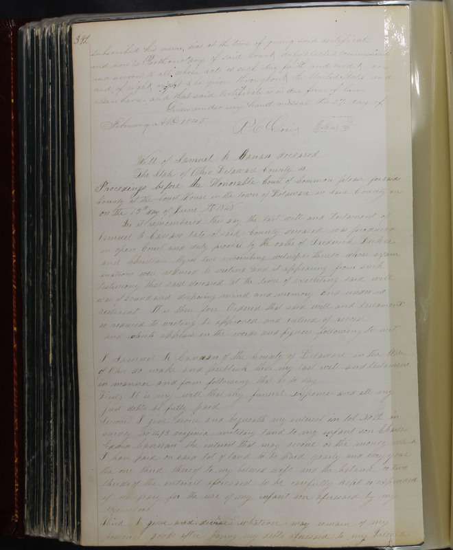 Delaware County Ohio Will Records Vol. 2 1835-1850 (p. 435)