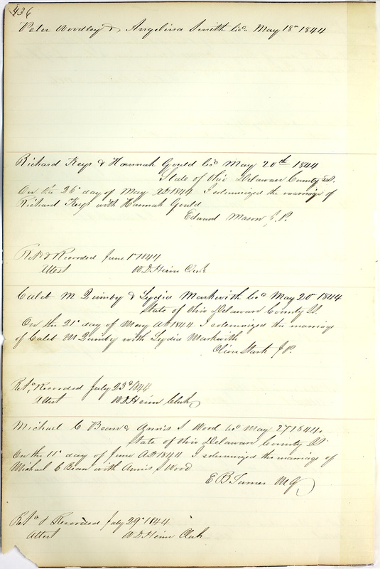 Marriage Records Vol.1 1835-1845 (p. 440)