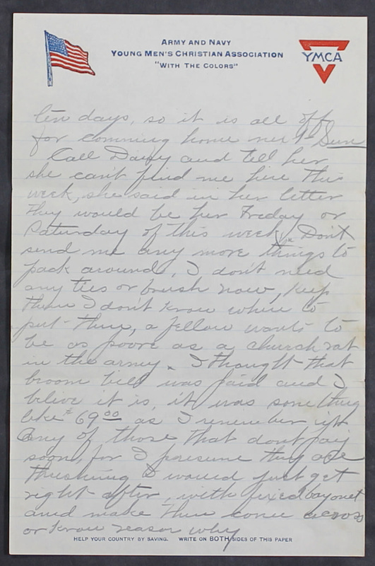 Charlie C. Bricker World War I Letters (p. 15)