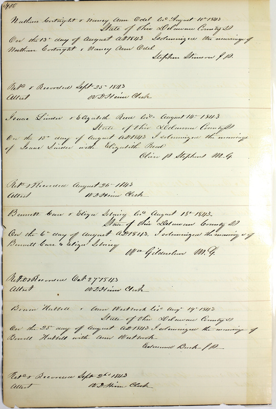 Marriage Records Vol.1 1835-1845 (p. 404)