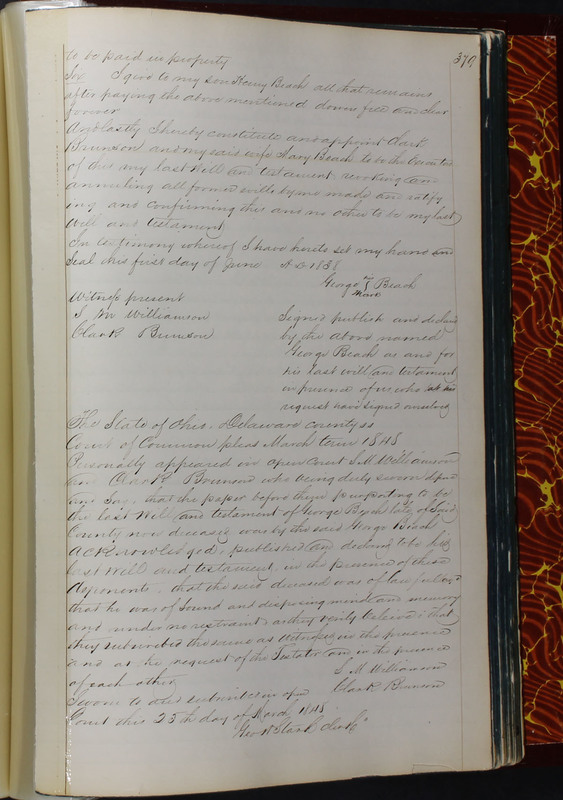 Delaware County Ohio Will Records Vol. 2 1835-1850 (p. 422)