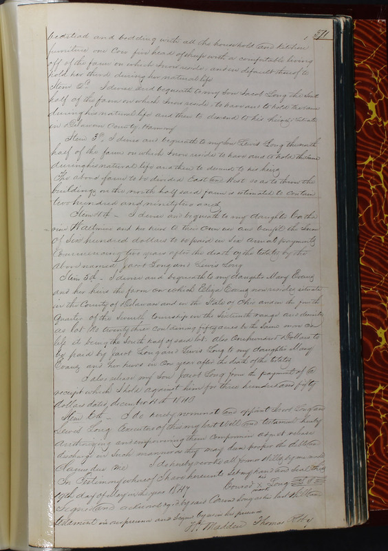 Delaware County Ohio Will Records Vol. 2 1835-1850 (p. 414)