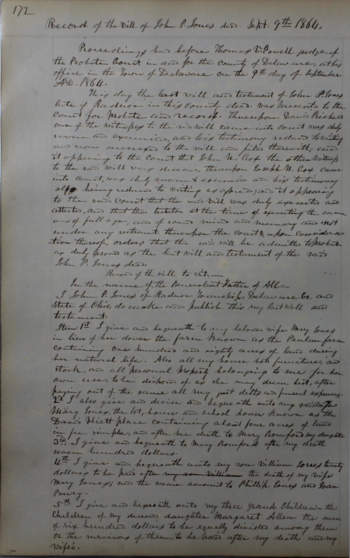 Delaware County Ohio Will Records Vol. 4 1859-1869 (p. 204)