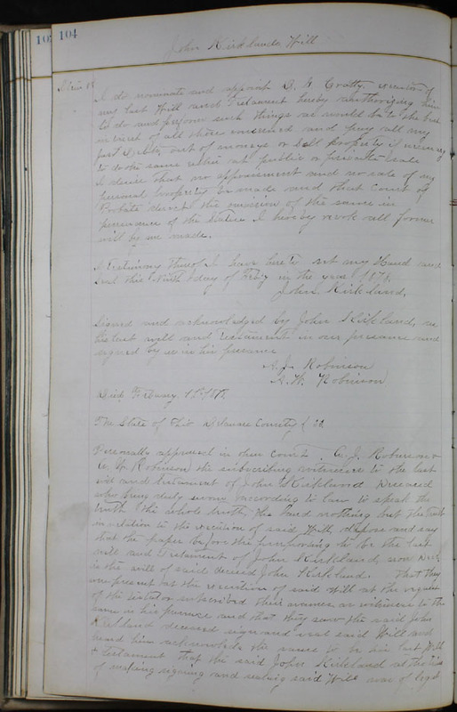 Delaware County Ohio Will Records Vol. 6 1876-1883 (p. 160)