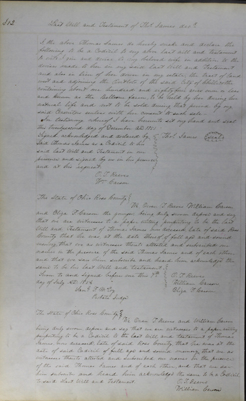 Delaware County Ohio Will Records Vol. 3 1850-1859 (p. 364)