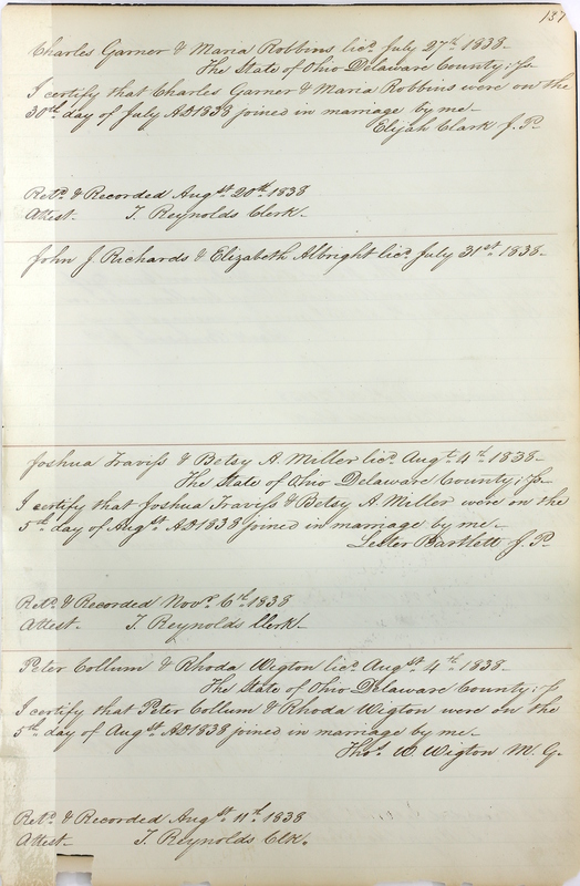 Marriage Records Vol.1 1835-1845 (p. 141)