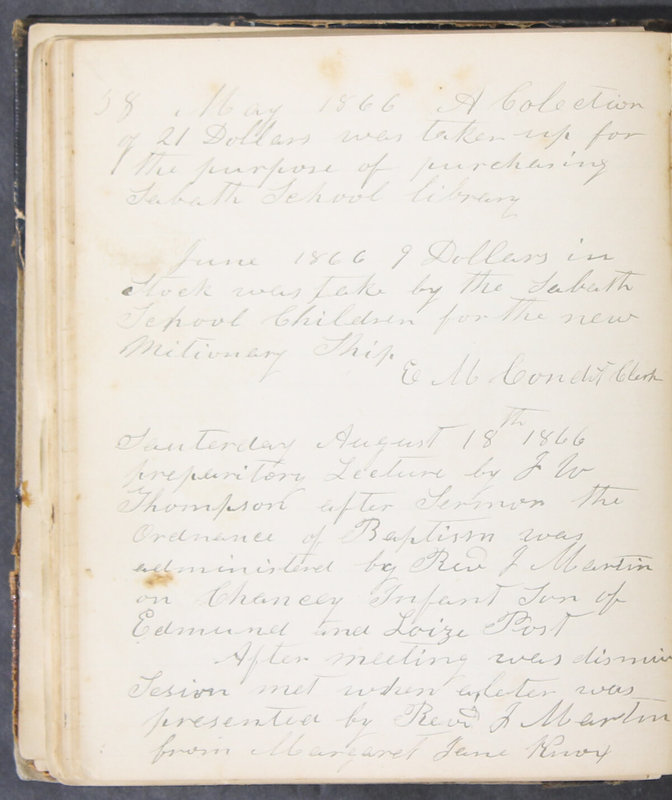 Sessional Records of the 1st Presbyterian Church of Trenton, Delaware Co., Ohio, 1831 (p. 64)