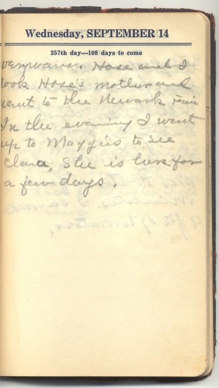 Roberta Hopkins' Diary 1927 (p. 263)