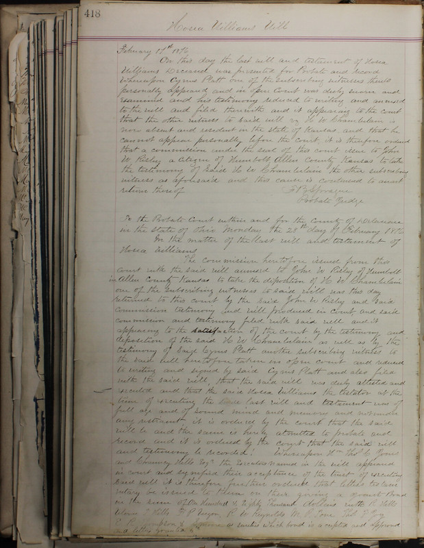 Delaware County Ohio Will Records Vol. 5 1869-1876 (p. 451)