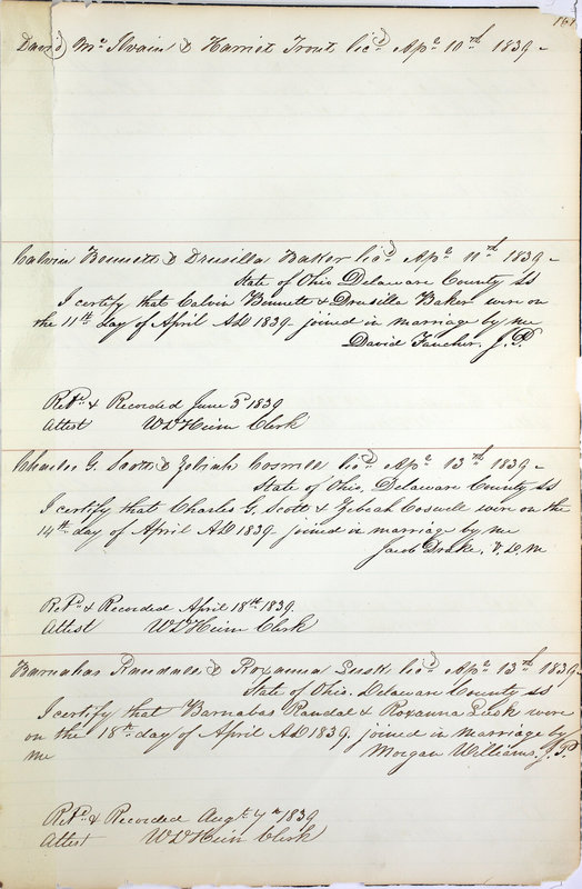 Marriage Records Vol.1 1835-1845 (p. 173)