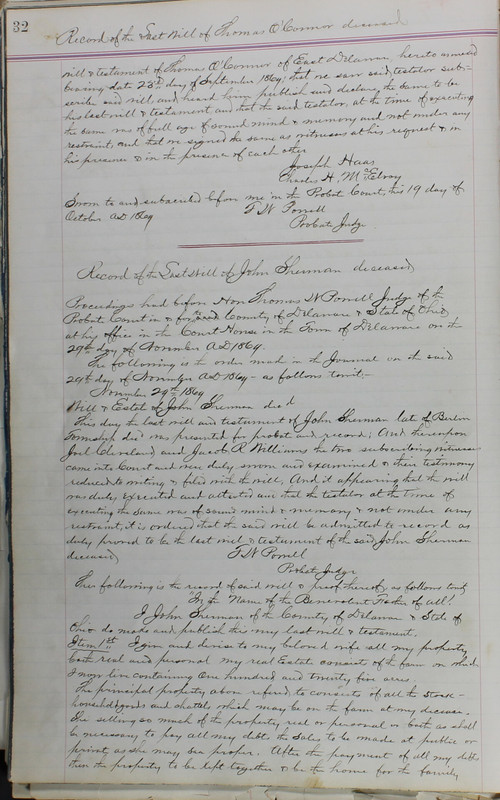 Delaware County Ohio Will Records Vol. 5 1869-1876 (p. 65)