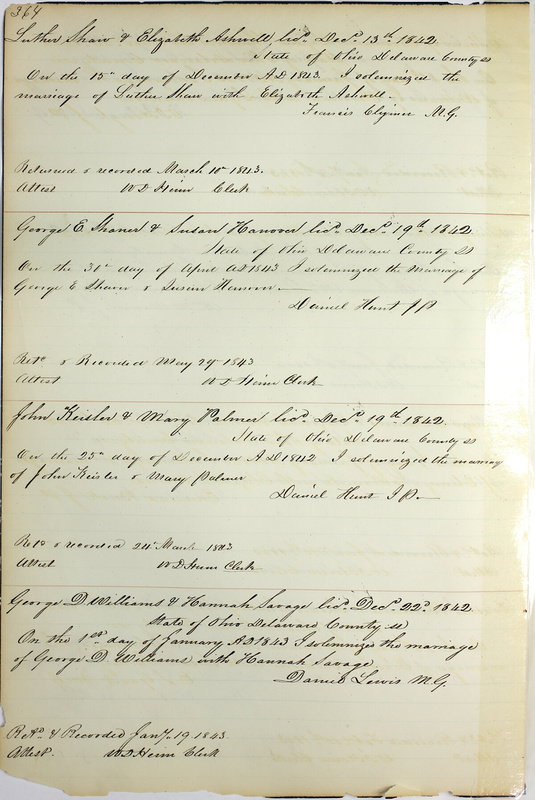 Marriage Records Vol.1 1835-1845 (p. 368)