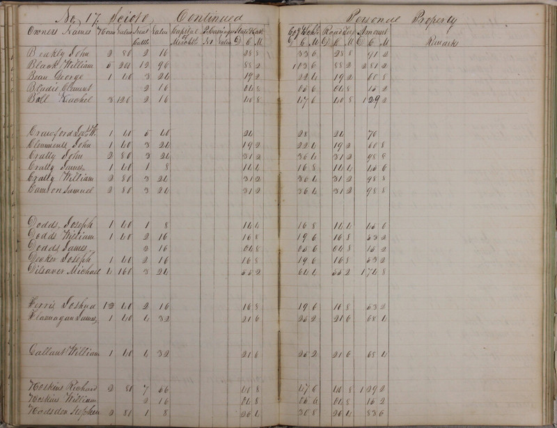 Delaware County Tax Duplicate 1828 Part 2 (p. 44)