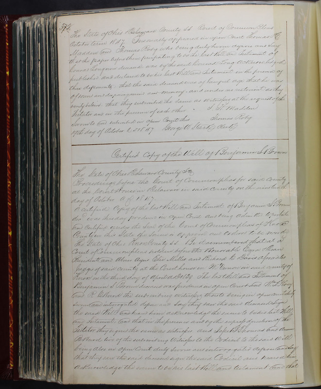 Delaware County Ohio Will Records Vol. 2 1835-1850 (p. 415)