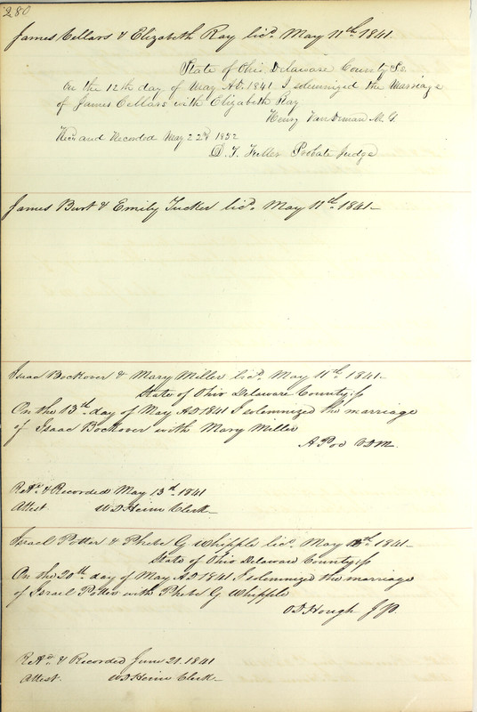 Marriage Records Vol.1 1835-1845 (p. 284)