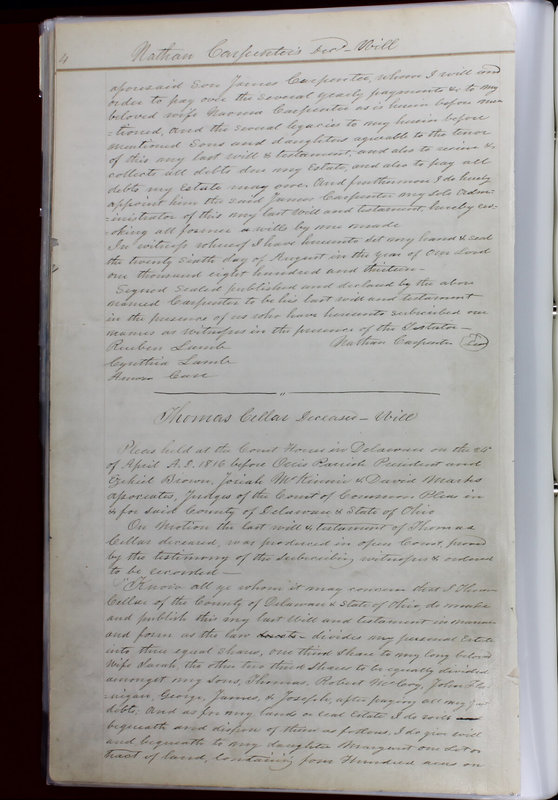 Delaware County Ohio Will Records Vol. 1 1812-1835 (p. 36)