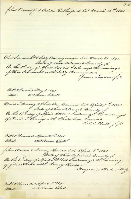 Marriage Records Vol.1 1835-1845 (p. 277)