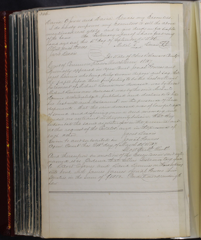 Delaware County Ohio Will Records Vol. 2 1835-1850 (p. 389)