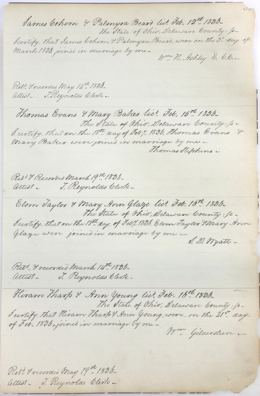 Marriage Records Vol.1 1835-1845 (p. 39)