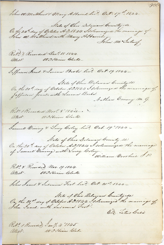 Marriage Records Vol.1 1835-1845 (p. 459)