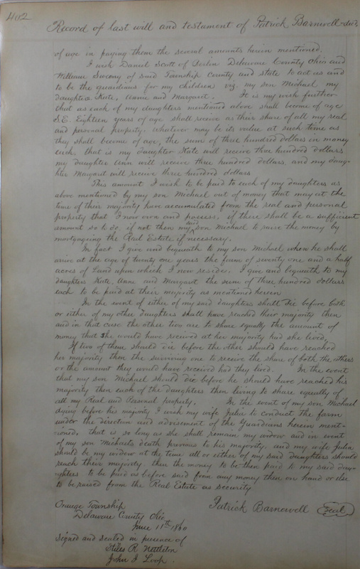 Delaware County Ohio Will Records Vol. 4 1859-1869 (p. 434)