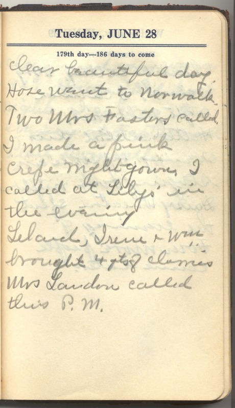 Roberta Hopkins' Diary 1927 (p. 185)