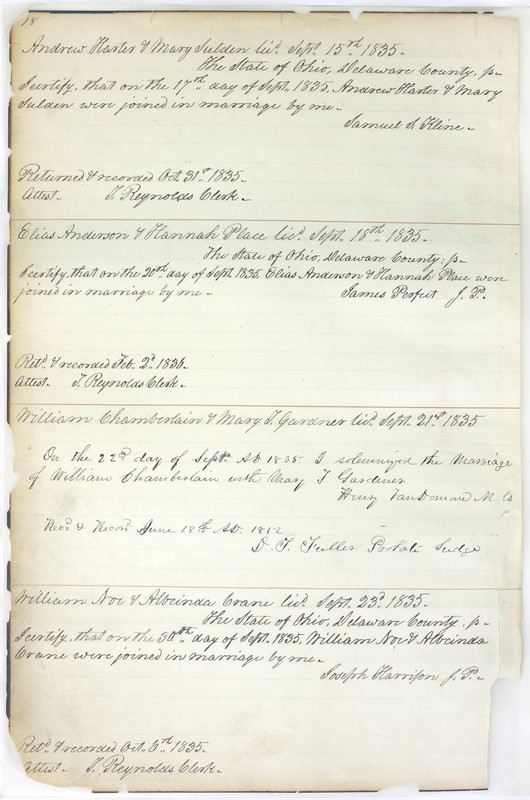 Marriage Records Vol.1 1835-1845 (p. 22)