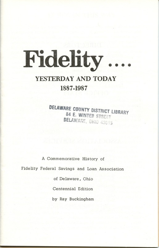 Fidelity Federal Savings and Loan Association 100 Years (p. 2)