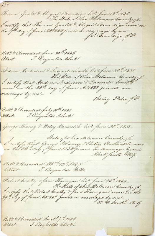 Marriage Records Vol.1 1835-1845 (p. 138)