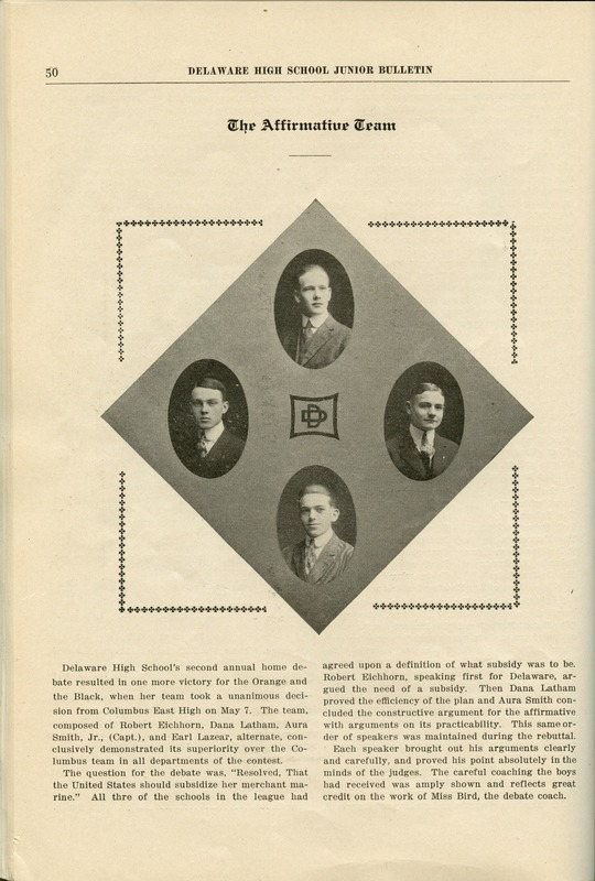 Delaware High School Bulletin 1915 (p. 52)