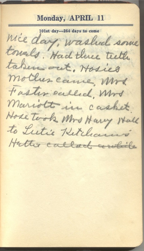 Roberta Hopkins' Diary 1927 (p. 107)