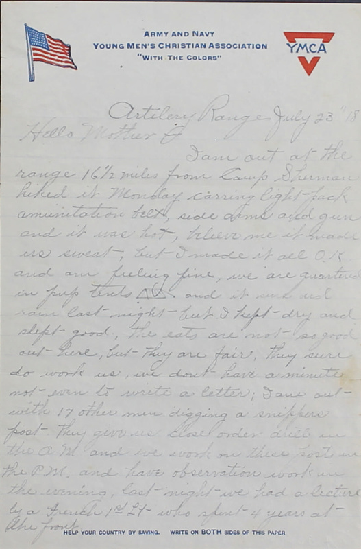 Charlie C. Bricker World War I Letters (p. 19)