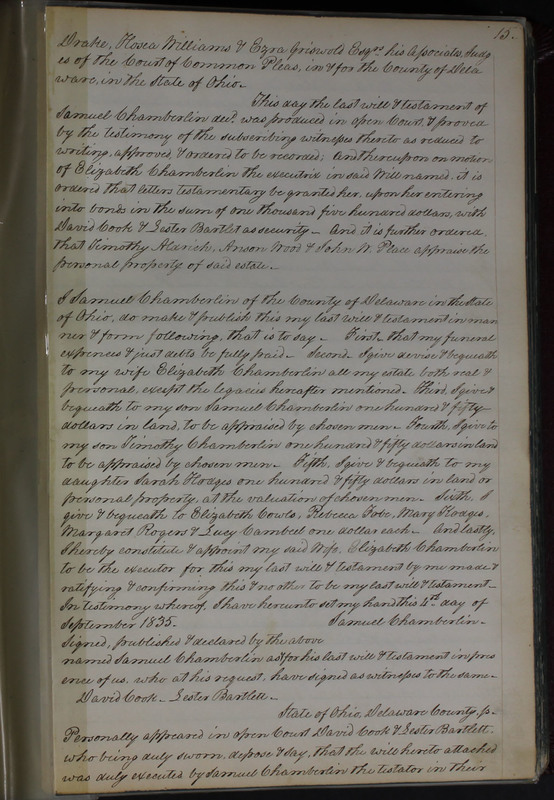 Delaware County Ohio Will Records Vol. 2 1835-1850 (p. 60)