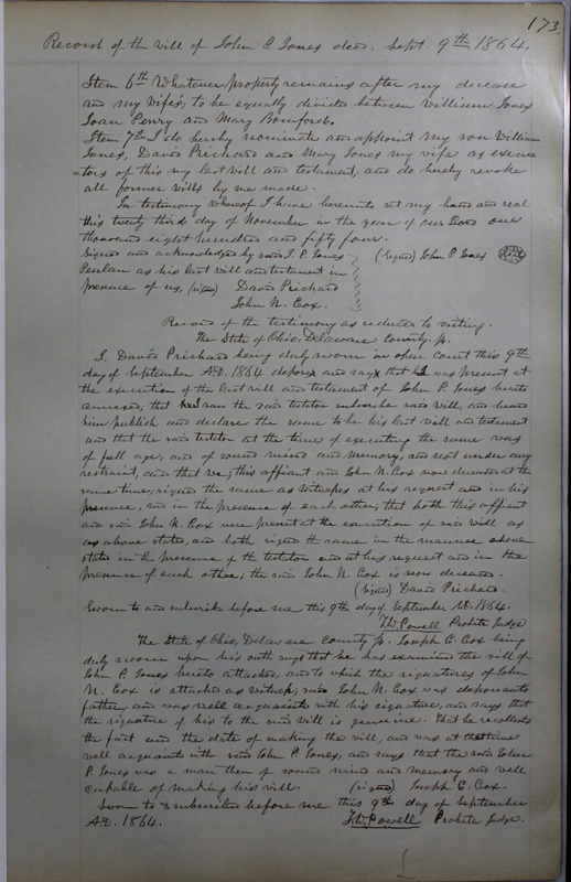 Delaware County Ohio Will Records Vol. 4 1859-1869 (p. 205)