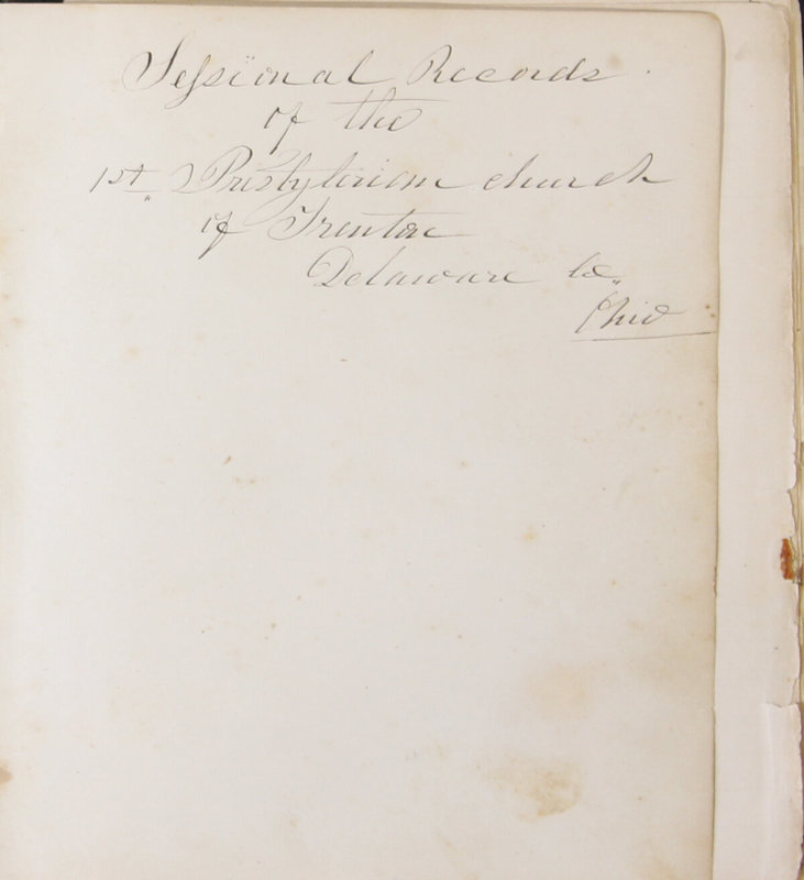 Sessional Records of the 1st Presbyterian Church of Trenton, Delaware Co., Ohio, 1831 (p. 5)