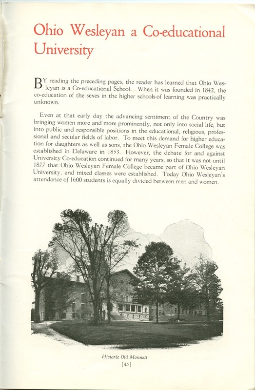 Ohio Wesleyan University: A Fountain of Good in the World (p. 27)