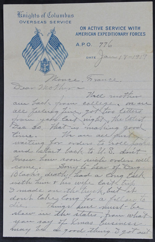 Charlie C. Bricker World War I Letters (p. 105)