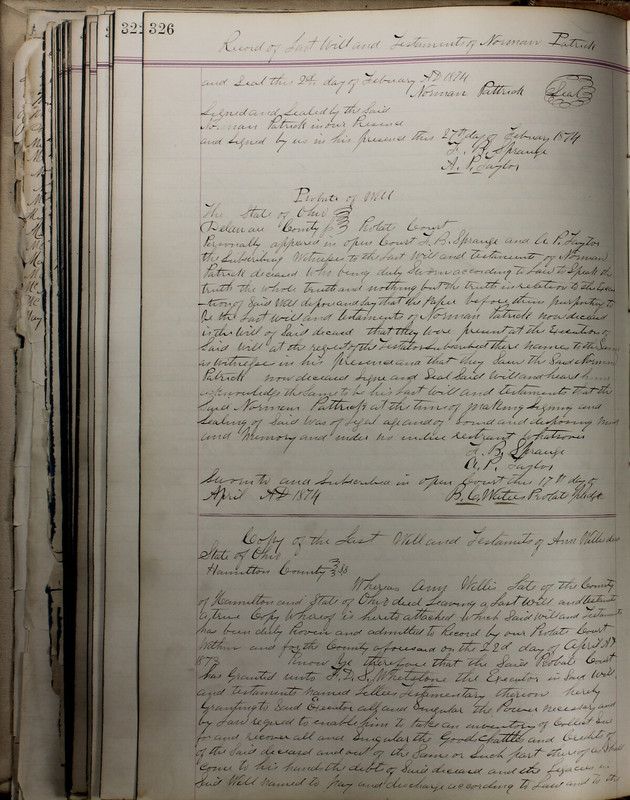 Delaware County Ohio Will Records Vol. 5 1869-1876 (p. 359)