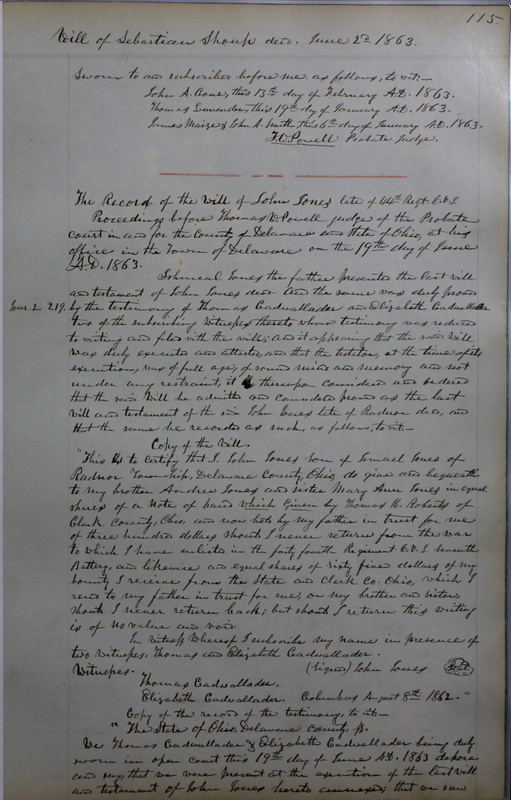 Delaware County Ohio Will Records Vol. 4 1859-1869 (p. 147)