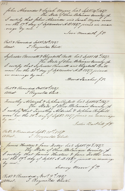 Marriage Records Vol.1 1835-1845 (p. 104)