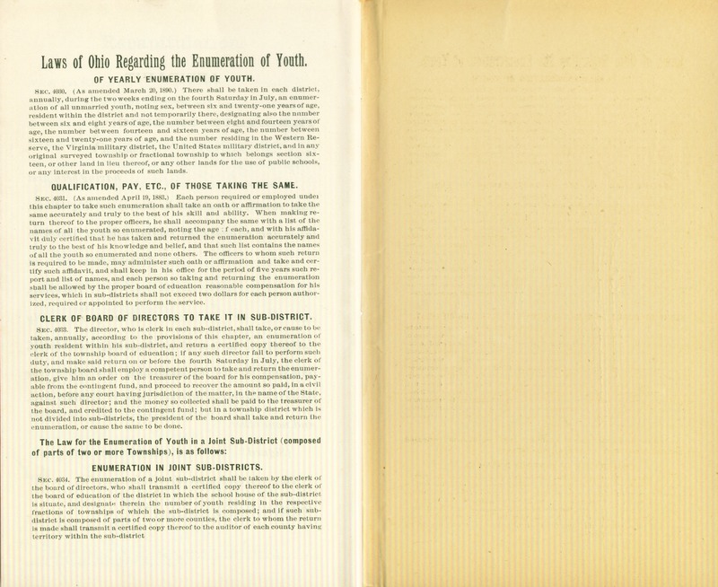 Harlem Township Enumeration of Youth Sub-District 3, July 26th, 1893 (p. 7)