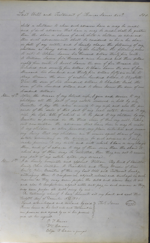 Delaware County Ohio Will Records Vol. 3 1850-1859 (p. 363)