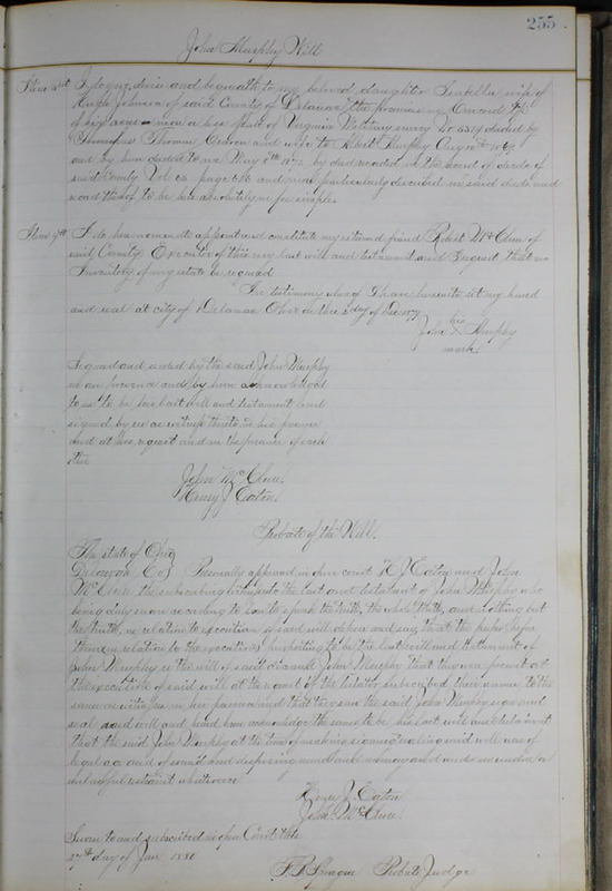 Delaware County Ohio Will Records Vol. 6 1876-1883 (p. 312)